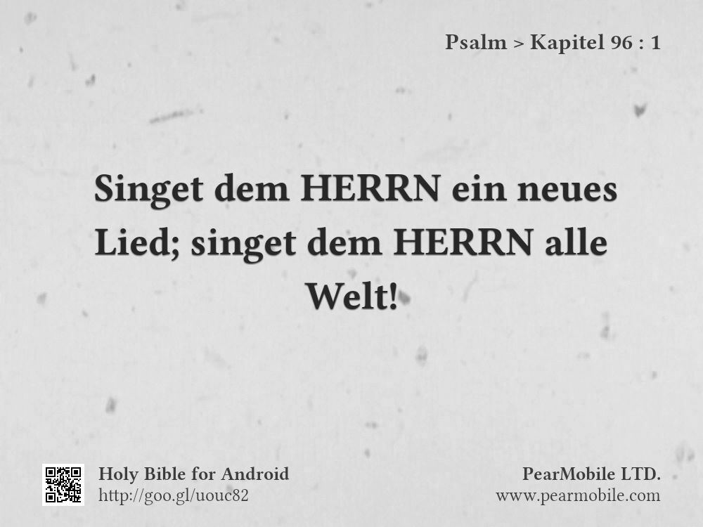 Psalm, Kapitel 96:1